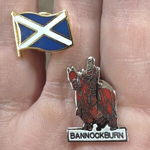 Pair Of Scotland Souvenir Lapel Pins